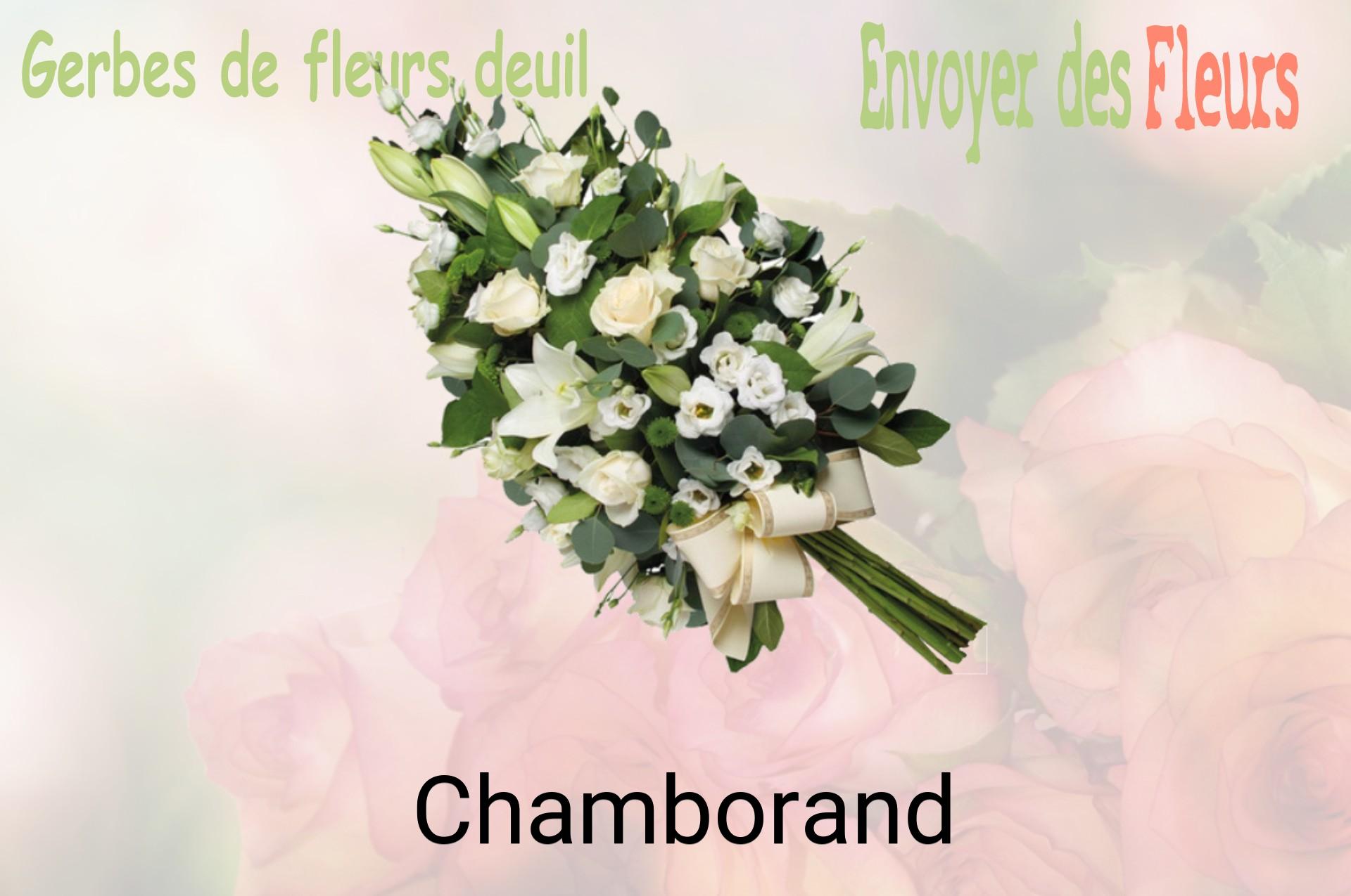 Gerbe de fleurs de deuil livrée à Chamborand